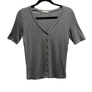 Marine Layer Gray Fitted Button Down Shirt